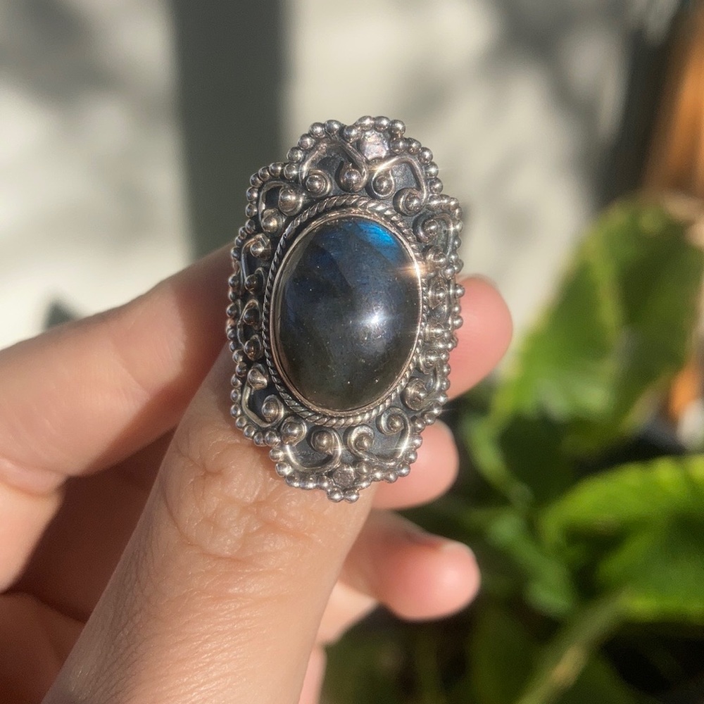 Labradorite Stone Ring - image 1